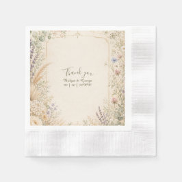 Servilleta De Papel Marco dorado de jardín de boda botánico suave