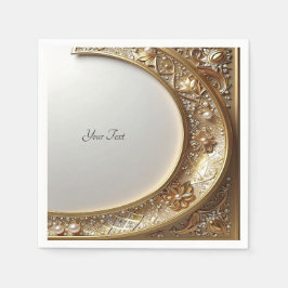 Servilleta De Papel Marco Dorado Ornamentado