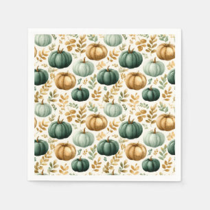 Servilleta De Papel Marco fotográfico de la calabaza de la piel del pe