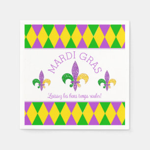 Servilleta De Papel ¡Mardi Gras! Dejen que los buenos tiempos rompan l