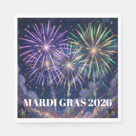 Servilleta De Papel Mardi Gras Fireworks Personalize Party 