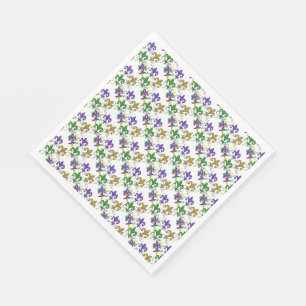 Servilleta De Papel Mardi Gras flor de lis