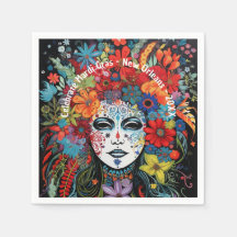 Mardi Gras Mask & Headdress Personalizado Fiesta d