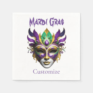 Servilleta De Papel Mardi Gras Mask Thunder_Cove
