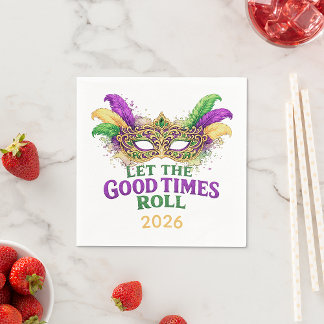 Servilleta De Papel Mardi Gras Masquerade Mask Let The Good Times Roll