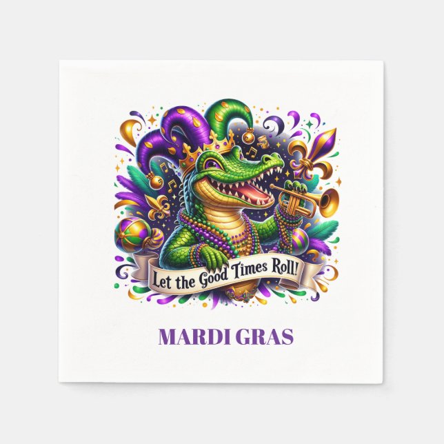 Servilleta De Papel Mardi Gras Paper Napkins (Anverso)