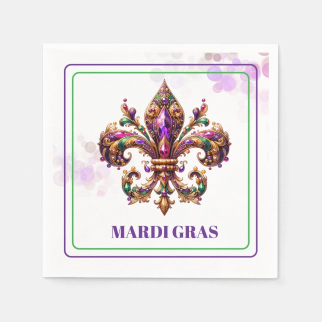 Servilleta De Papel Mardi Gras Paper Napkins (Anverso)