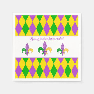 Servilleta De Papel ¡Mardi Gras! Que los buenos tiempos hagan la servi