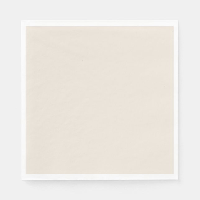 Servilleta De Papel Marfil beige de crema sólida (Anverso)