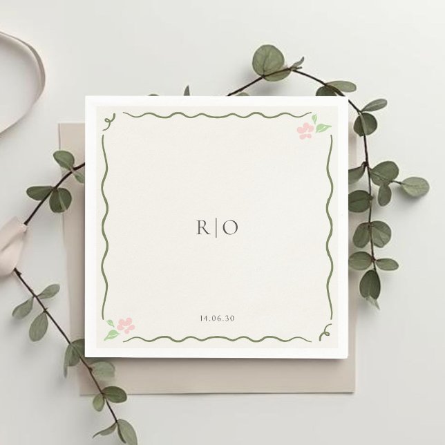 Servilleta De Papel Marfil  | Boda Floral Chic Petit  (Subido por el creador)