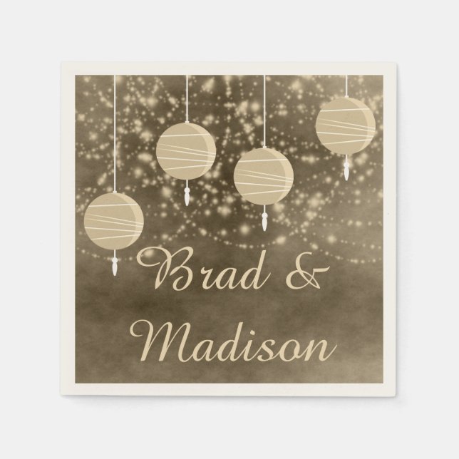 Servilleta De Papel Marfil Lanterns (Anverso)