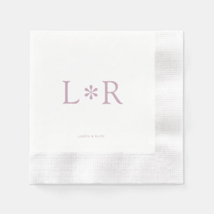Servilleta De Papel Marfil & Lila   Moderno con Estilo 