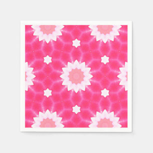 Servilleta De Papel margarita blanca y estrellas sobre el fondo rosado