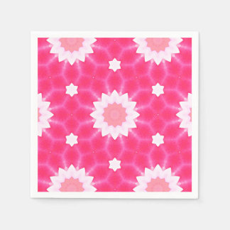 Servilleta De Papel margarita blanca y estrellas sobre el fondo rosado
