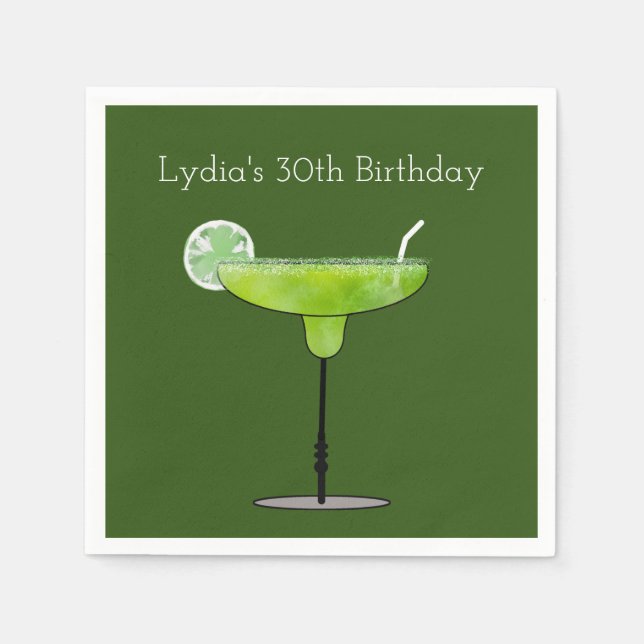 Servilleta De Papel Margarita Cocktail Paper (Anverso)