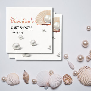 Servilleta De Papel margarita en el océano bajo la ducha de bebé