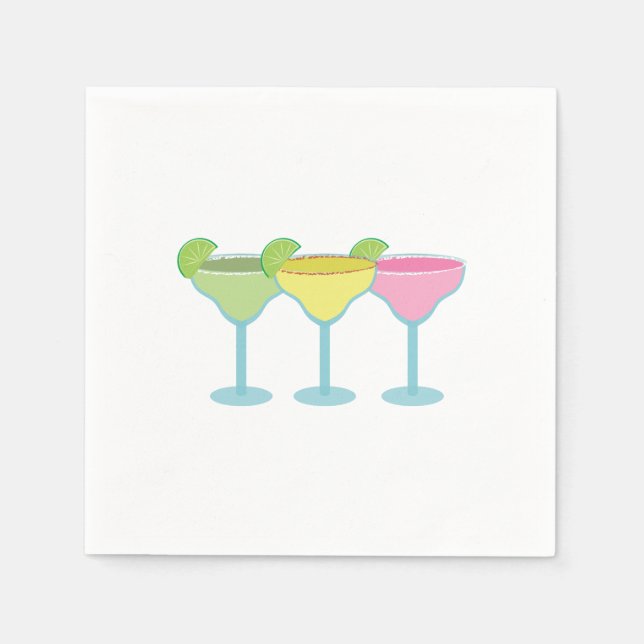 Servilleta De Papel Margarita Glasses (Anverso)
