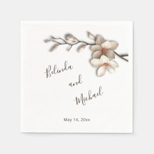 Servilleta De Papel Margaritas 3D Magnolia Flores   Boda
