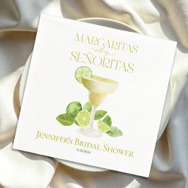 Servilleta De Papel Margaritas Con Mi Ducha Bridal Señoritas