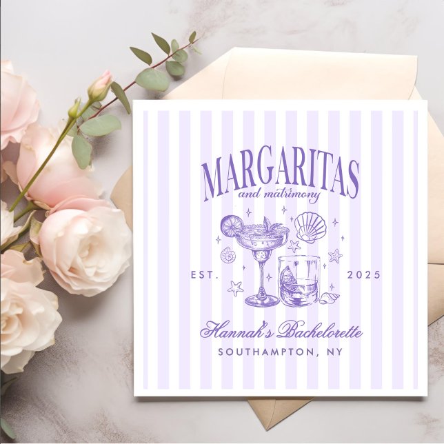 Servilleta De Papel Margaritas modernas retro y barca rayada de madure (Subido por el creador)