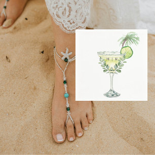 Servilleta De Papel Margaritas Tropical Monograma II