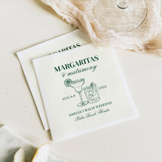 Servilleta De Papel Margaritas y Matrimonia Bachelorette Weekend