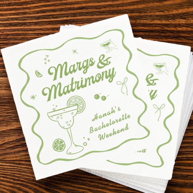 Servilleta De Papel Margs and Matrimony Bachelorette (Subido por el creador)