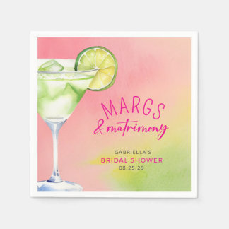 Servilleta De Papel Margs and Matrimony Cocktail Bridal Shower