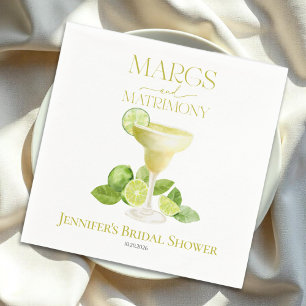 Servilleta De Papel Margs and Matrimony   Ducha nupcial acuática