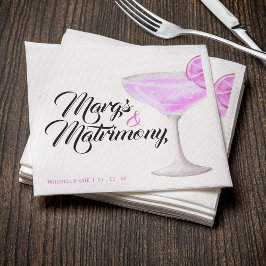 Servilleta De Papel Margs & Matrimonia Margarita rosa Ducha de novias