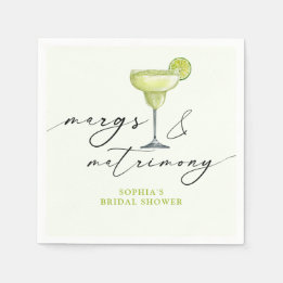 Servilleta De Papel Margs & Matrimony Green Lime Bridal Shower