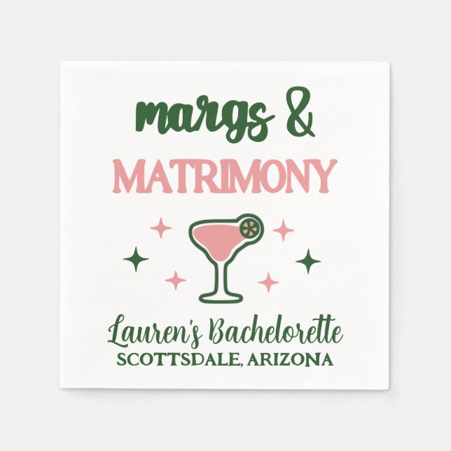 Servilleta De Papel Margs y Matrimonio (Anverso)