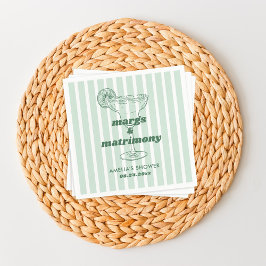 Servilleta De Papel Margs y Matrimonio Retro Despedida de Soltera