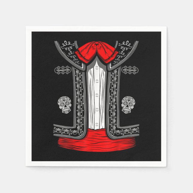 Servilleta De Papel Mariachi Charro Mexicano Cinco de Mayo (Anverso)