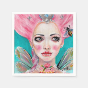 Servilleta De Papel Marie Antoinette Cupcake Faerie - Reina Bee Napkin