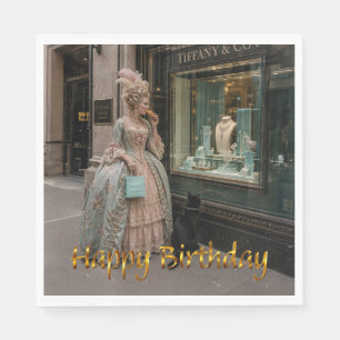 Servilleta De Papel Marie Antoinette de compras por la ventana Cumplea