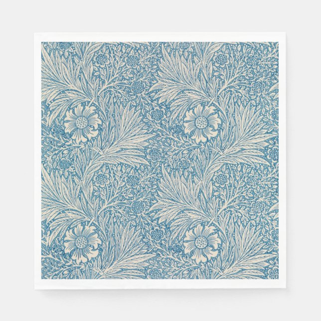 Servilleta De Papel Marigoldes Azules (por William Morris) (Anverso)