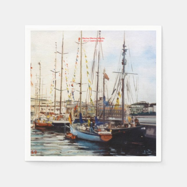 Servilleta De Papel Marina/Mariña/Marine (Anverso)