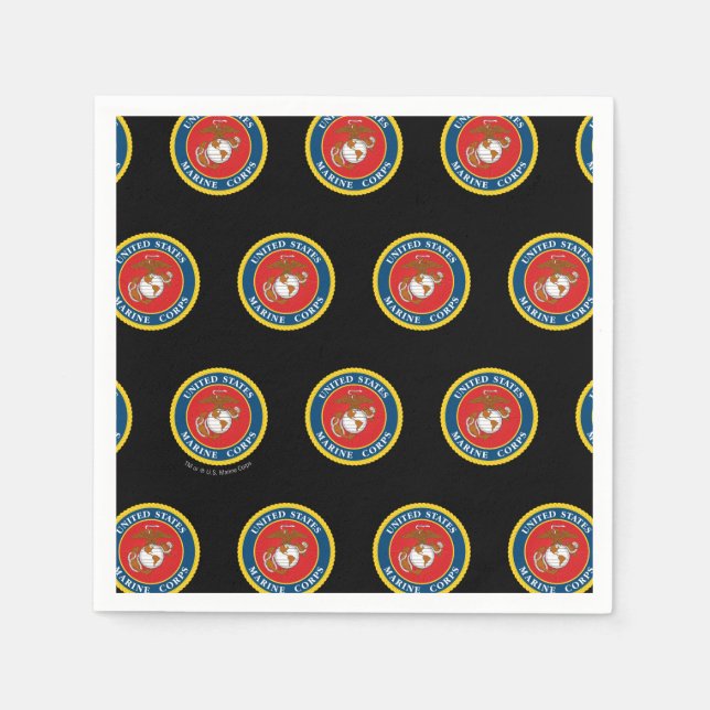 Servilleta De Papel Marines de Estados Unidos | Sello 1 del cuerpo mar (Anverso)