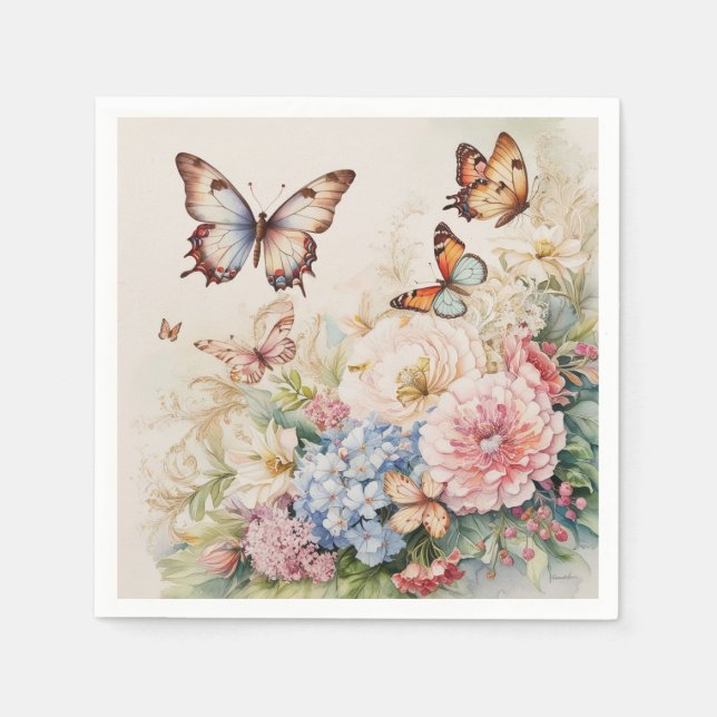 Servilleta De Papel Mariposa (Anverso)