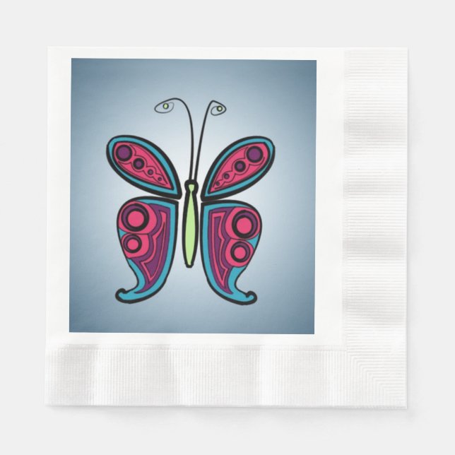 Servilleta De Papel Mariposa (Anverso)