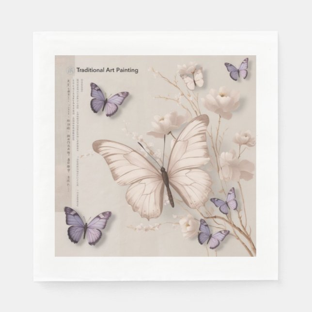 Servilleta De Papel Mariposa (Anverso)