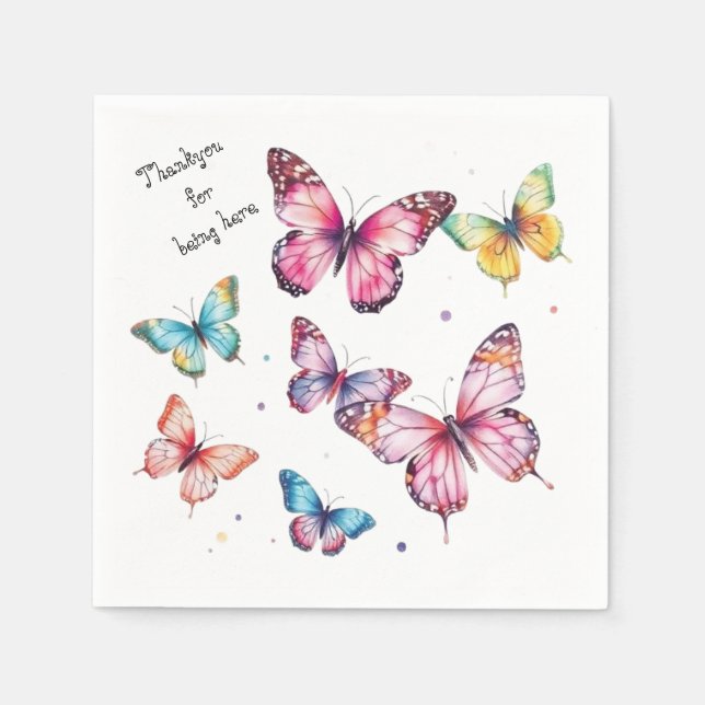 Servilleta De Papel Mariposa  (Anverso)