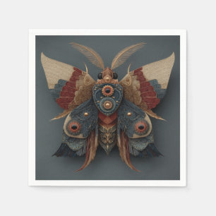 Servilleta De Papel Mariposa 3D Simétrica Ornamentada con Acentos de O