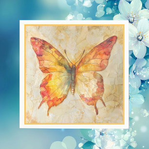 Servilleta De Papel Mariposa acuarela