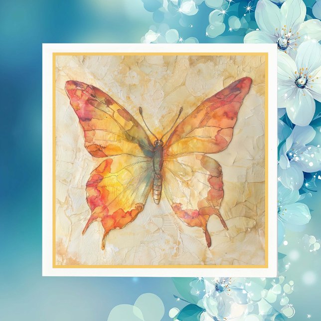 Servilleta De Papel Mariposa acuarela (Subido por el creador)