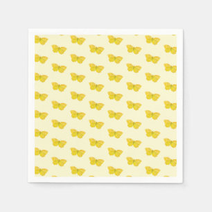 Servilleta De Papel Mariposa amarilla Frecuente Brillo volando