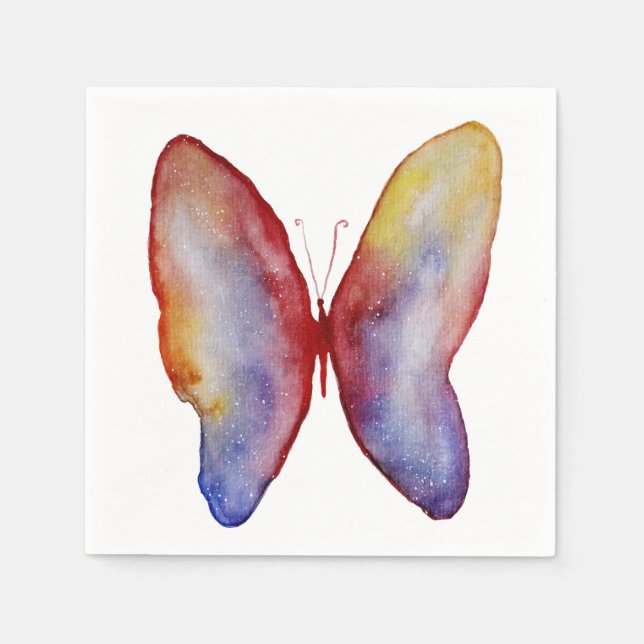 Servilleta De Papel Mariposa Art Estándar Coctelería Papel (Anverso)