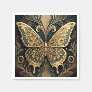 Servilleta De Papel Mariposa Art Nouveau