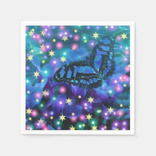 Servilleta De Papel Mariposa azul mágica